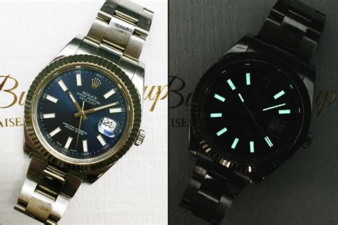 rolex datejust glow in the dark|do rolex watches glow.